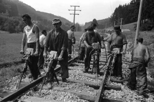 Bau des fünften Teilstücks im Rahmen des Umbaus und der Modernisierung der Albtalbahn zwischen Marxzell und Herrenalb.