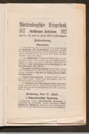 Festordnung