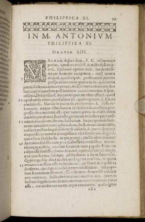 In M. Antonium Philippica XI. Oratio LIII.