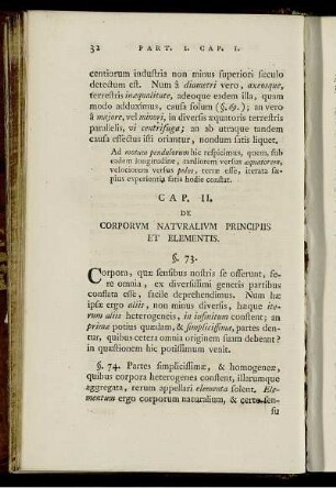 Cap. II. De corporum naturalium principiis et elementis.