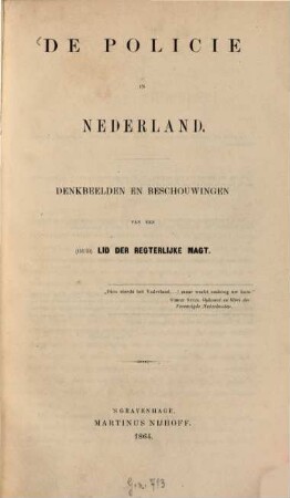 De policie in Nederland