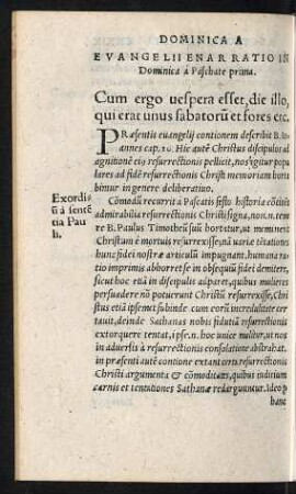 Evangelii Enarratio In Dominica a Paschate prima.