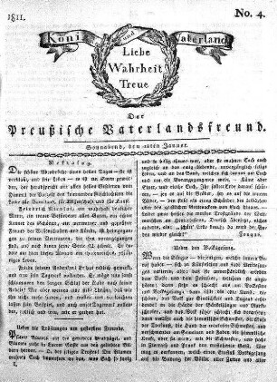 No. 4., vom 12ten Januar