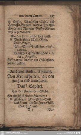 Vierdtens Buch 4. Theilung, Von Kranckheiten, die den gantzen Leib einnehmen