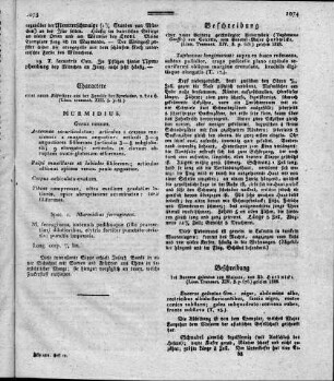 Beschreibung einer neuen Gattung geschwänzter Fledermäuse (Taphosous Geoffr.) von Calcutta (Linn. Transact. XIV. 3. p. 525)