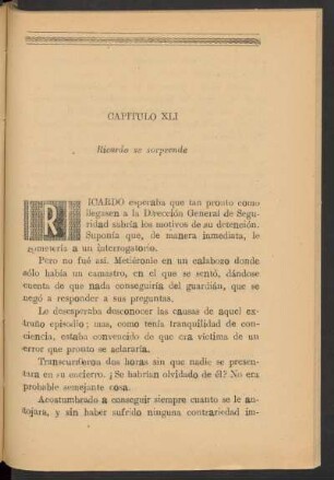 Capítulo XLI - Ricardo se sorprende