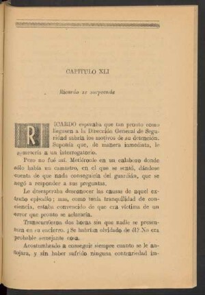 Capítulo XLI - Ricardo se sorprende