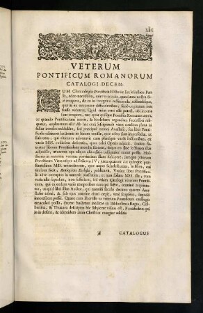XLIX-LVIII, Cum Chronologia ...; Catalogus Primus - Sextus