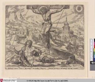 [Der verwundete Mann wird durch das Blut Christi geheilt; The wounded man healed by Christ's blood]