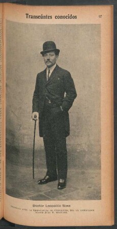 Doctor Leopoldo Sosa, defensor ante la Legislatura de Corrientes, del ex gobernador doctor Juan E. Martínez - [Retrato]