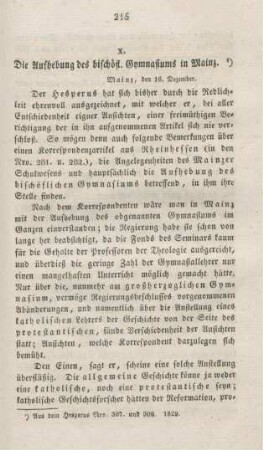 215-221 Die Aufhebung des bischöflichen Gymnasiums zu Mainz