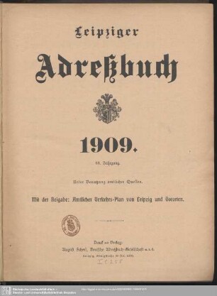 88.1909: Leipziger Adreß-Buch