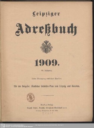 88.1909: Leipziger Adreß-Buch