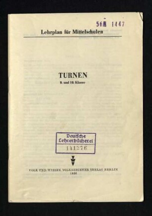 1956: Turnen : 9. und 10. Klasse