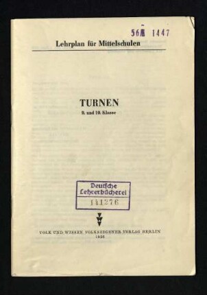 1956: Turnen : 9. und 10. Klasse