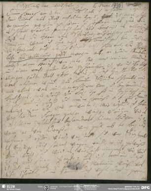 Eigenh. Brief von Johanna Christiane Erdmuthe Schlegel an August Wilhelm von Schlegel, Hannover, Juni 1796