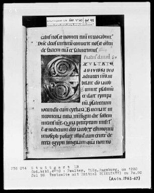 Psalterium — Initiale E (cultate), Folio 98 recto