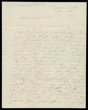 Brief von Louis Spohr an Rosalie Spohr