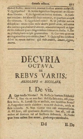 Decvria Octava de Rebvs Variis