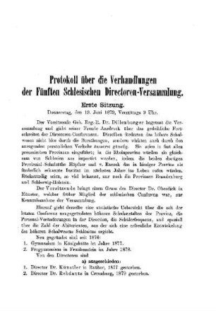 Eröffnungssitzung : [Protokoll über die Verhandlungen]
