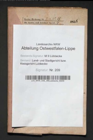 Erblasser: Aufderheide, Christine Wilhelmine, geb. Moehring: