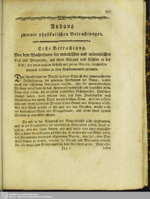 Anhang zweener physikalischen Betrachtungen