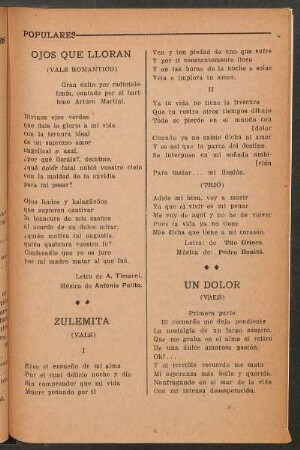 Un dolor : (Vals)