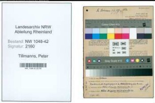 Entnazifizierung Peter Tillmanns , geb. 09.02.1894 (Polier)