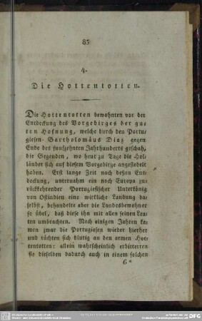 4. Die Hottentotten