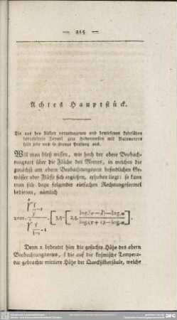 Achtes Hauptstück