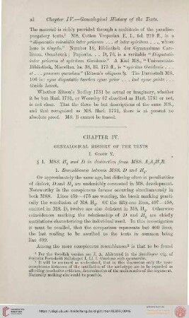 Chapter IV. Genealogical History of the Texts