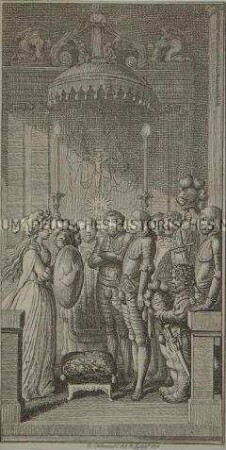 Viertes Blatt zu Reichard's Bibliothek der Romane. Zehnter Band. Titelkupfer zu dem Aufsatz "Palmerin von Oliva"