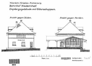 Niedernhall: Ansicht Giebelseiten Empfangsgeb.