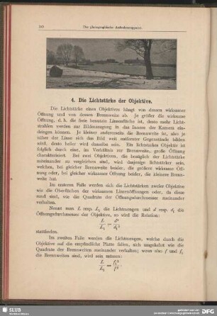4. Die Lichtstärke der Objektive