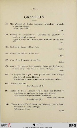 Gravures (Nr. 159-184)