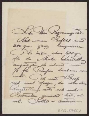 Schreiben an Hermann Muthesius (Brief)