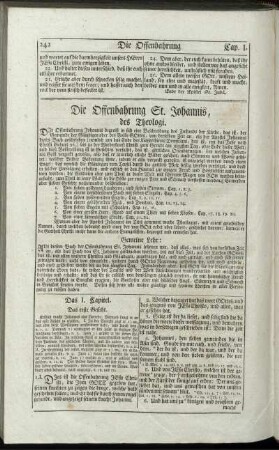 Die Offenbahrung St. Johannis, des Theologi.
