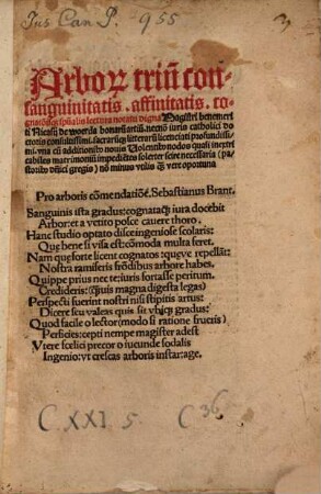 Arborum trium, consanquinitatis, affinitatis, cognationisque spiritualis lectura