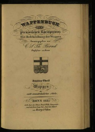Wappenbuch der preussischen Rheinprovinz / Teil 2