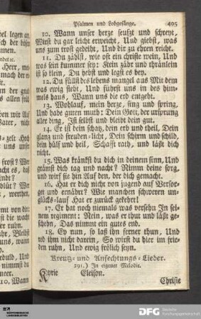 Creutz- und Anfechtungs-Lieder.