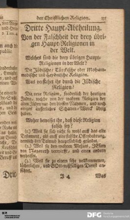 Dritte Haupt-Abtheilung.