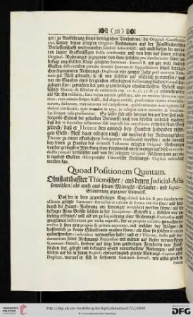 Quod Positionem Quintam