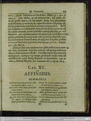 Cap. XV. De Affinibus