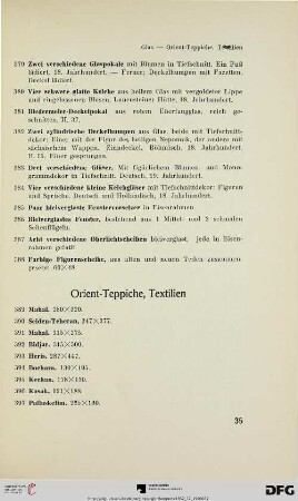 Orient-Teppiche, Textilien (Nr. 389-435)