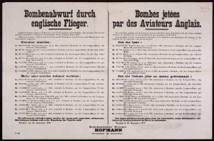 "Bombenabwurf durch englische Flieger" (Bekanntgabe der zivilen Opfer) (No. 348)