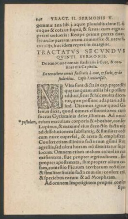 Tractatus Secundus Quinti Sermonis.