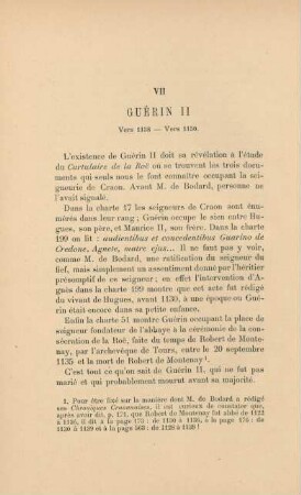 VII. Guérin II Vers 1138 - Vers 1150.