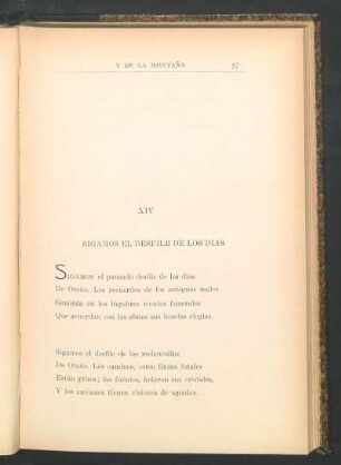 XIV - Sigamos el desfile de los días