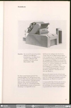 Deckelkarde : Produktgestaltung