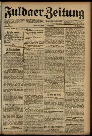 Ausgabe vom Dienstag, den 07. März 1916.